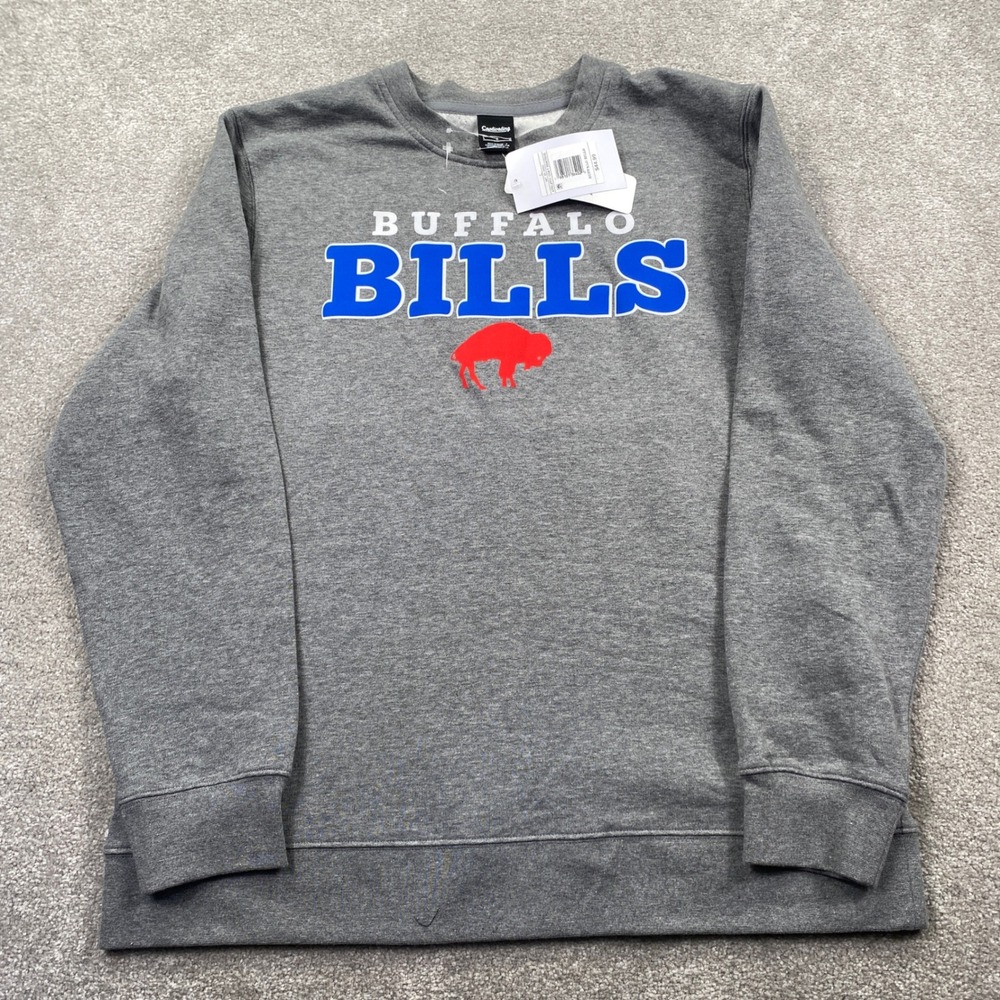 Captivating Buffalo Bills Sweatshirt Mens Large Gray NFL Graphic Crewneck